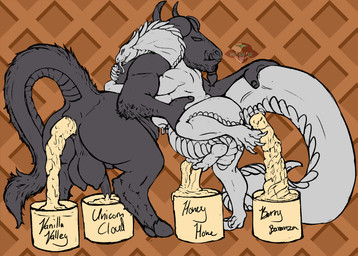 2_penises 2_toes 4_toes 5_fingers abdominal_bulge abstract_background accessory accessory_only anal anal_penetration anatomically_correct anatomically_correct_genitalia anatomically_correct_penis animal_genitalia animal_penis anthro anus areola ball_tuft balls beard beard_ponytail beard_ring bending bent_legs big_balls big_penis biped black_hair_accessory black_hair_tie bodily_fluids bovid_horn bovine_genitalia bovine_penis breasts butt claws cloven_hooves colored_feces container curved_horn dessert digitigrade duo erection facial_hair feces feces_pile feet female finger_claws fingernails fingers flavored_scat food food_container food_feces food_fetish food_from_ass food_in_ass food_in_urethra food_insertion food_play forked_tongue fur furgonomics furry_specific_accessory genital_fluids genitals hair hair_accessory hand_on_belly head_horn hemipenes herm herm_anthro herm_pooping holding_tail hooves horn horn_accessory horn_jewelry hug hugging_another hybrid_anthro ice_cream ice_cream_feces improvised_sex_toy intersex intersex_anthro jewelry jewelry_only knot leg_tuft legs_up lemon_testicles living_tail long_beard long_fangs long_horn long_penis long_tail male male/female male_anthro male_pooping medium_breasts monotone_genitals multi_genitalia multi_penis multicolored_body multicolored_fur multicolored_scales nails nipple_piercing nipples no_pupils non-mammal_breasts nude one_leg_up overweight overweight_anthro overweight_male peeing penetration penis piercing pooping pooping_food pooping_in_container pooping_into_bucket pooping_together prehensile_tail pupils raised_leg raised_tail rear_view ridged_horn saggy_balls scales scaly_tail scatplay sharp_teeth sheath simple_background slit_pupils snake_hood snake_tail spread_legs spreading standing tail tall teeth thick_penis three-quarter_view toe_claws toes tongue tongue_out tuft two_tone_body two_tone_fur two_tone_scales unusual_anatomy unusual_bodily_fluids unusual_feces unusual_genital_fluids unusual_tail unusual_urine urine watersports yonnixart brimstone_(jasafarid) varoch_(character) alcelaphine antelope bovid bovine cattle cobra hybrid hybrid_mammal mammal reptile scalie snake wildebeest 2026 absurd_res digital_drawing_(artwork) digital_media_(artwork) hi_res sketch female_(lore)