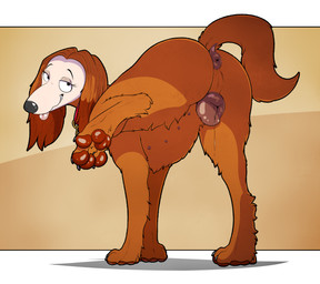 anatomically_correct anatomically_correct_genitalia anatomically_correct_vulva animal_genitalia animal_vulva anus blep bodily_fluids brown_body brown_fur brown_hair canine_genitalia canine_vulva collar feet female feral fur genital_fluids genitals hair mature_female mature_feral multi_nipple nipples one_leg_up pawpads raised_leg seductive solo tongue tongue_out vaginal_fluids vulva conditional_dnp psy101 what-a-mess_(series) duchess_(what-a-mess) afghan_hound canid canine canis domestic_dog hunting_dog mammal sighthound 2025 hi_res