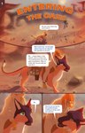 aleks_pakaralex ambiguous_gender anthro clothed clothing comic desert dialogue digital_media_(artwork) duo english_text female feral fur hair hi_res kelly_smiley male open_mouth orange_body orange_fur page_number riding saddle savvel sergal smile speech_bubble tail talking_feral talking_to_another text zorgoia