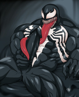 auto_penis_lick big_muscles big_penis black_body claws emblem empty_eyes erection genitals huge_penis humanoid_genitalia humanoid_penis licking long_tongue male masturbation muscular not_furry oral oral_masturbation penile penile_masturbation penis self_lick sharp_teeth solo teeth tongue tongue_out devince2911 marvel venom_(marvel) alien alien_humanoid humanoid symbiote
