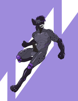 animal_genitalia animal_penis anthro black_sclera erection genitals hair knot knotted_penis machine male nude penis simple_background smile solo unknown_artist dakota_deforrest_(kyledere11) android hyena mammal robot spotted_hyena absurd_res digital_media_(artwork) hi_res