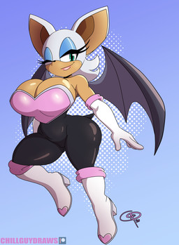 anthro armwear bat_wings big_breasts black_bodysuit black_clothing black_nose black_skinsuit blue_background blue_eyeshadow bodysuit boots breasts cleavage clothed clothing elbow_gloves eyelashes eyeshadow female footwear front_view fur gloves green_eyes handwear huge_breasts knee_boots knee_highs legwear lipstick looking_at_viewer makeup membrane_(anatomy) membranous_wings one_eye_closed pink_lipstick purple_wings shoes simple_background skinsuit smile solo tan_body tan_fur thick_thighs tight_clothing white_body white_boots white_clothing white_footwear white_fur white_gloves white_handwear wide_hips wings wink winking_at_viewer frostbiteboi sega sonic_the_hedgehog_(series) rouge_the_bat bat mammal absurd_res hi_res