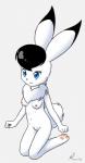 blue_eyes breasts female fur genitals long_ears neck_tuft nipples nude paws pussy solo tuft white_body white_fur aurawing osamu_tezuka the_amazing_3 captain_bokko lagomorph leporid mammal rabbit hi_res