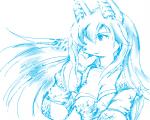 2004 5:4 anthro archived_source breasts canid canine clothed clothing female g-sun hair legend_of_mana low_res mammal mana_(series) sierra_(mana) sketch solo square_enix