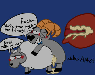 animal_genitalia animal_penis anus bovid_horn caprine_horn dialogue duo feral fur genitals grey_body grey_fur horn male male/male penis ram_horn talking_feral toony wool_(fur) walrus_artist comedy_central paramount_pictures south_park rammyariesgoated bighorn_sheep bovid caprine goat mammal sheep hi_res