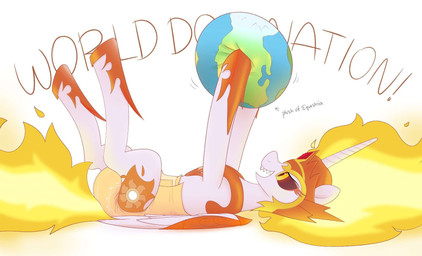 antagonist armor colored_sclera crown cutie_mark diaper diaper_fetish ethereal_hair ethereal_mane female feral fire flaming_hair flaming_tail flowing_hair flowing_mane gem hair headgear helmet horn jewelry leg_in_air lying on_back open_mouth orange_diaper peytral pseudo_hair pseudo_mane pull-ups_(diaper) red_sclera regalia sharp_teeth side_view simple_background smile solo spread_wings tail teeth villainess white_background wing_armor wings yellow_eyes daydreamed edrian friendship_is_magic hasbro my_little_pony mythology daybreaker_(mlp) equid equine mammal mythological_creature mythological_equine winged_unicorn hi_res