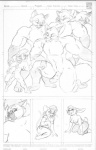 abs anthro biceps bodily_fluids breasts canid canine canis comic crying erection female fox genitals graphite_(artwork) greyscale group growth hi_res humanoid_genitalia humanoid_penis looking_at_another looking_down looking_up male mammal michael_higgs monochrome muscle_growth muscular muscular_female muscular_male nipples nude pecs pencil_(artwork) penis plantigrade quads role_reversal scared shrinking simple_background size_transformation tail tears traditional_media_(artwork) transformation triceps white_background wolf