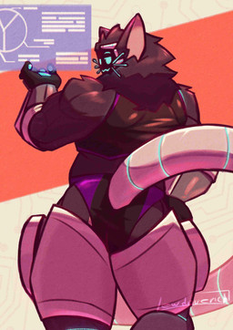anthro barazoku bottomwear clothed clothing electronics for_a_head hologram looking_at_viewer looking_back machine male muscular muscular_anthro muscular_male partially_clothed rear_view robotic_arm robotic_legs screen screen_face sleveless_shirt smile solo tail television underwear lewdoverich xxl_woofia model_az felid feline mammal object_head robot screen_head tv_head absurd_res digital_media_(artwork) hi_res