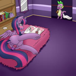 :o anatomically_correct anatomically_correct_genitalia anatomically_correct_vulva animal_genitalia animal_vulva anus bed bedding bedroom being_watched blanket blush book bookshelf butt caught_in_the_act caught_masturbating claws clitoris cutie_mark dildo dock_(anatomy) duo envelope equine_genitalia equine_vulva eyebrow_through_hair eyebrows eyelashes fangs feathered_wings feathers female feral furniture genitals green_eyes hair heart_symbol holding_object hooves horn inner_ear_fluff inside looking_at_another looking_at_porn lying magazine male masturbation mirror multicolored_hair on_bed on_side open_mouth penetration plushie porn_magazine pornography puffy_anus pupils purple_body purple_eyes purple_feathers rock scrunchy_face sex_toy shota slit_pupils spade_tail standing tail teddy_bear teeth toddler tongue toying_self translucent translucent_hair tuft underhoof vaginal vaginal_masturbation vaginal_penetration vulva walk-in wings young young_male pastel-pony-princess saralien victoreach friendship_is_magic hasbro my_little_pony mythology spike_(mlp) twilight_sparkle_(mlp) dragon equid equine mammal mythological_creature mythological_equine mythological_scalie scalie winged_unicorn 1:1 2017 absurd_res artist_collaboration hi_res