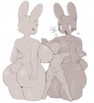 2020 all_on_one anthro balls between_breasts big_breasts big_butt blush bodily_fluids breast_squish breasts butt cleavage clothed clothing dominant dominant_female empty_eyes erection eyelashes female fur genitals greyscale group hair heart_symbol huge_breasts human human_on_anthro imminent_sex interspecies lagomorph larger_anthro larger_female leporid lifting male male/female male_on_anthro mammal monochrome navel nude penis pictographics rabbit restrained sakana8888888 short_tail simple_background size_difference smaller_human smaller_male smile speech_bubble squish standing sweat tail thick_thighs two_against_one unavailable_at_source white_background