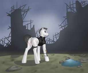 alternate_universe anatomically_correct animal_genitalia animal_vulva anus butt clitoris clitoris_piercing clothing equine_genitalia equine_vulva female genital_piercing genitals looking_at_viewer looking_back piercing rear_view solo vulva vulva_piercing themadsurgeon fallout fallout_equestria hasbro microsoft my_little_pony fan_character earth_pony equid equine horse mammal pony 6:5 absurd_res crossover hi_res