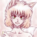 blush choker clothed clothing cute_fangs fangs female green_eyes jewelry looking_at_viewer necklace off_shoulder open_mouth open_smile smile solo teeth plagueofgripes yu_yu_hakusho koto_(yu_yu_hakusho) animal_humanoid canid canid_humanoid canine canine_humanoid fox fox_humanoid humanoid mammal mammal_humanoid 1:1 2017 bust_portrait hi_res portrait