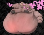 abstract_background anthro belly big_belly bloated bodily_fluids brown_body brown_fur dessert doughnut eating feederism female food food_on_face force_feeding forced fur huge_belly hyper hyper_belly immobile inverted_nipples magic messy morbidly_obese morbidly_obese_anthro morbidly_obese_female navel nipples nude obese obese_anthro obese_female overweight overweight_anthro overweight_female pastry sharp_teeth solo stretch_marks struggling stuffing sweat teeth yellow_eyes smokii canid canine canis mammal wolf digital_media_(artwork) hi_res