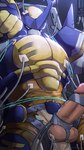 anthro armor balls electricity electrostimulation erection genitals machine male muscular muscular_anthro muscular_male pecs penis solo vein veiny_penis orange11803164 bandai_namco digimon digimon_frontier arthropod beetle beetlemon digimon_(species) insect 9:16 hi_res