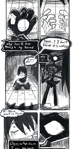 ambiguous_gender anthro antlers armor bodily_fluids claws crying dialogue duo first_person_view fission group horn inner_monologue looking_at_another looking_at_self merging solo speech_bubble split_form tears text thinking trio young chameshida deltarune undertale_(series) dess_holiday kris_dreemurr roaring_knight darkner deer human hybrid mammal monster absurd_res comic english_text hi_res