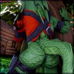 anthro anus backsack balls big_butt biped butt day genitals glowing glowing_eyes grass green_body green_eyes green_scales male outside perineum plant rear_view scales solo tail text tree ewr_115 epic_games fortnite mythology hybrid_(fortnite) dragon mythological_creature mythological_scalie scalie wingless_dragon 1:1 2023 3d_(artwork) artist_name digital_media_(artwork) hi_res