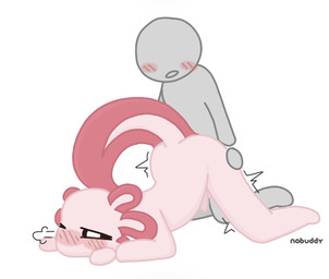 all_fours anal anal_penetration anthro ass_up black_sclera blush blushing_profusely duo external_gills faceless_character faceless_male femboy fin from_behind_position front_view genitals gills grey_body hand_on_butt hands_on_ground kneeling male male/male male_on_bottom male_on_top male_penetrated male_penetrating male_penetrating_male nude_anthro nude_male on_bottom on_top one_eye_closed penetration penile penile_penetration penis penis_in_ass pink_body sex tail tail_fin tremble_spikes nobuddy anon sorbet_(nobuddy) amphibian aquatic axolotl human mammal mole_salamander salamander hi_res