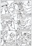 anthro apode ball_fondling balls big_penis bottomwear bottomwear_down bulge chastity_cage chastity_device clothed clothing comic dialogue dominant dominant_female draconcopode dragon english_text equid equine female flaccid fondling genitals group gustav_(here_there_be_dragons) here_there_be_dragons horse karno lamia legless male male/female mammal monochrome mythological_creature mythological_scalie mythology oracle_ruzuya pants pants_down partially_clothed penis reptile scalie serpentine shocked snake split_form text trio underwear zashy