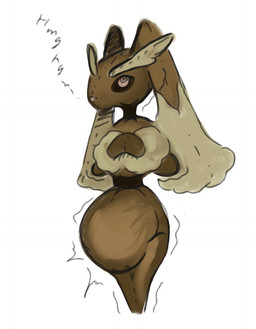 ambiguous_gender belly big_belly bladder_bulge bladder_plug blocked_peeing bodily_fluids collar forced genital_fluids heart_eyes heart_symbol huge_belly implied_permanent omorashi pee_desperation permanent permanent_bondage permanent_full_bladder shaking shivering simple_background solo urine watersports white_background kinkyanon nintendo pokemon generation_4_pokemon lopunny pokemon_(species) hi_res
