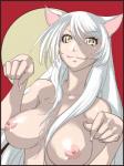 :3 areola breasts cute_fangs fangs female hair long_hair looking_at_viewer nipples nude paw_pose pose solo teeth white_hair yellow_eyes suesanr21 nekomonogatari black_hanekawa animal_humanoid cat_humanoid felid felid_humanoid feline feline_humanoid humanoid mammal mammal_humanoid 3:4