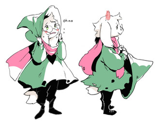 2_horns anthro black_clothing black_footwear black_shoes clothing eyewear floppy_ears footwear fur glasses green_clothing green_hat green_headwear green_robe hat headgear headwear heart_clothing heart_symbol holding_clothing holding_hat holding_headgear holding_headwear holding_object horn lop_ears male pink_horn pink_scarf robe scarf shoes simple_background solo tail white_background white_body white_fur tkmartin deltarune undertale_(series) ralsei bovid caprine goat mammal multiple_images
