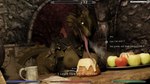 alcohol apple armor bar beverage breasts breath container cup dialogue female food fruit inside licking_food looking_at_viewer mug nipples open_mouth plant plate solo sweetroll tail text tongue tongue_out yellow_eyes elisasharky_(artist) bethesda_game_studios blender_cycles microsoft mythology skyrim the_elder_scrolls drakeena_(legend0fjan) argonian dragon mythological_creature mythological_scalie scalie 16:9 3d_(artwork) 4k absurd_res blender_(artwork) digital_media_(artwork) english_text hi_res widescreen