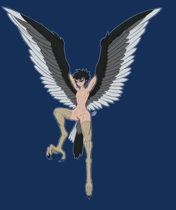 blue_eyes feet female flat_chested nude scar solo talons toes xvii_(artist) european_mythology greek_mythology mythology avian harpy humanoid mythological_avian mythological_creature absurd_res hi_res
