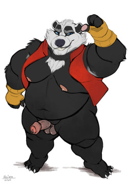 4_fingers 4_toes anthro balls black_body black_fur blue_eyes bottomless chest_tuft claws clothed clothing erection eyebrows feet finger_claws fingerless_gloves fingers foreskin fur genitals glans gloves handwear humanoid_genitalia humanoid_penis looking_at_viewer male navel nipples open_clothing open_topwear open_vest overweight overweight_male penis pink_glans pink_nipples red_clothing red_topwear red_vest saggy_foreskin simple_background smile solo standing teeth toe_claws toes topwear tuft vein veiny_penis vest white_background white_body white_fur yellow_clothing yellow_fingerless_gloves yellow_gloves yellow_handwear raivenderouthelion bradley_the_badger_(game) bradley_(bradley_the_badger) badger mammal mustelid musteline 2025 dated hi_res signature