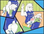 anthro bottomless butt butt_slap clothed clothing duo female male male/female slap sleeping spank_marks spanking young nelson88 undertale undertale_(series) asriel_dreemurr toriel boss_monster_(undertale)