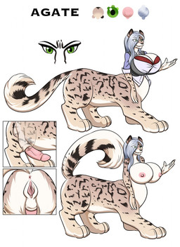 4_legs 4_toes 5_fingers animal_genitalia anus big_breasts black_markings blue_hair bottomless bottomless_herm bottomless_intersex bottomless_taur bra breasts butt close-up clothed clothing countershade_butt countershade_face countershade_fur countershade_hands countershade_legs countershade_neck countershade_paws countershade_tail countershade_torso countershading digitigrade erection eyes_close-up feet fingers fur genital_close-up genitals glans green_eyes hair herm herm_taur huge_breasts hyper hyper_breasts intersex intersex_taur markings nipples nude nude_female nude_taur paws penis penis_close-up pussy_close-up quadruped rear_view sackless sheath shirt side_view simple_background solo standing tail tan_body text toes topwear underwear vulva white_background white_body white_countershading riddleaugust agate_(hp1741a) chakat felid felid_taur mammal mammal_taur pantherine snow_leopard taur 2017 character_name colored hi_res model_sheet