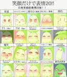 ambiguous_gender blush emotion_chart leaf plant solo star text pizzle nintendo pokemon chikorita elemental_creature flora_fauna generation_2_pokemon pokemon_(species) absurd_res hi_res japanese_text translation_request