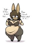 anthro belly big_belly big_breasts bottom_heavy bra breasts clothed clothing dialogue eyewear female glasses huge_thighs navel obese obese_female overweight overweight_female solo text thick_thighs underwear wide_hips maddeku ellie_(maddeku) deer mammal 2018 digital_media_(artwork) english_text hi_res