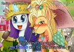 2014 applejack_(mlp) blonde_hair blue_eyes clothed clothing covering dragon dress equine eyewear female friendship_is_magic fur glasses glowing green_eyes hair horn horse interview levitation magic male mammal meme microphone my_little_pony open_mouth orange_fur outside pony purple_hair rarity_(mlp) reptile scalie spike_(mlp) straw_hat surprise trenderhoof_(mlp) umbrella unicorn vavacung white_fur
Rating: Safe
Score: 8
User: anthroking
Date: February 12, 2014