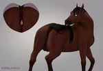 anatomically_correct anatomically_correct_genitalia anatomically_correct_pussy animal_genitalia animal_pussy anus bedroom_eyes black_anus black_hair black_mane black_nipples black_pussy black_tail brown_body brown_pussy butt clitoral_winking clitoris close-up dock_(anatomy) equine_anus equine_genitalia equine_pussy eyebrows female feral genitals green_eyes hair holding_tail looking_at_viewer mane narrowed_eyes nipples presenting presenting_hindquarters presenting_pussy puffy_anus pussy raised_leg raised_tail seductive simple_background solo tail tail_anus teats teeth superlavplov stella_(wasen) equid equine horse mammal 2022 digital_media_(artwork) hi_res