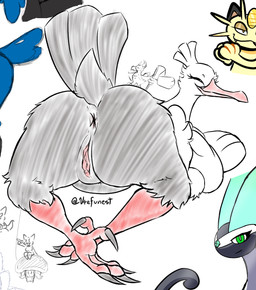 anthro anus beak claws eyes_closed feathers female flag genitals male tail vaginal vulva urefunest nintendo pokemon audino aurorus avian bird bombirdier cramorant fossil_pokemon generation_1_pokemon generation_5_pokemon generation_6_pokemon generation_8_pokemon generation_9_pokemon meowth pokemon_(species) hi_res