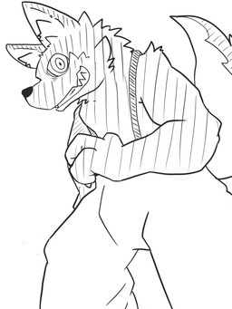anthro arm_tuft biped cheek_tuft clawed_hands clothed clothed_anthro clothed_male clothing creepy_smile ears_up facial_tuft fingers fluffy fluffy_tail grin grinning_at_viewer hypnosis hypnotic_eyes hypnotizing_viewer inner_ear_fluff looking_at_viewer looking_down looking_down_at_viewer low-angle_view male male_anthro mind_control monotone_background overalls pointy_ears prick_ears ringed_eyes shoulder_tuft simple_background smile smiling_at_viewer snout solo tail teeth toothy_grin tuft white_background wide_eyed sabamiso_(sabamasasix) canid canine mammal 2019 3:4 digital_drawing_(artwork) digital_media_(artwork) hi_res japanese_description monochrome sketch