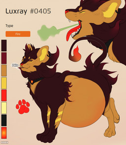 ambiguous_feral ambiguous_gender belly big_belly brown_body brown_fur burp_cloud burping digitigrade ear_piercing ear_ring fangs feral fur huge_belly open_mouth orange_body orange_fur pawpads piercing quadruped red_nose red_pawpads red_sclera red_tongue ring_piercing side_view simple_background solo striped_legs tail teeth tongue tongue_out vore yellow_eyes roobin nintendo pokemon generation_4_pokemon luxray pokemon_(species) hi_res model_sheet