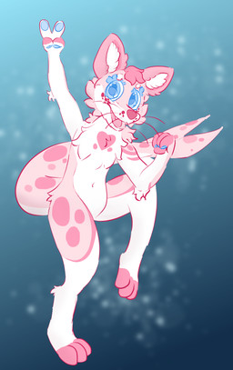 abstract_background ambiguous_gender anthro blue_eyelashes blue_eyes blue_pawpads circle_eyebrows digitigrade eyebrows eyelashes featureless_crotch feet fin freckled_face freckles fur gesture hand_gesture head_tuft heart_(marking) hindpaw inner_ear_fluff markings navel nude open_mouth open_smile pawpads paws pink_body pink_fur pink_inner_ear pink_nose smile snout solo tail tail_fin tuft v_sign whisker_spots whiskers white_body white_eyebrows white_fur white_inner_ear white_inner_ear_fluff mintychipart minty_(mintychipart) aquatic canid canine canis domestic_dog fish husky hybrid mammal nordic_sled_dog shark spitz 2021 digital_drawing_(artwork) digital_media_(artwork) full-length_portrait hi_res krita_(artwork) portrait shaded simple_shading