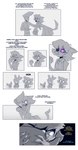 anthro catnip dialogue drugs duo female hallucinating male panicking stoned substance_intoxication text sharkrags candlelight_cove evan_(sharkrags) olli_(sharkrags) domestic_cat felid feline felis human mammal comic english_text hi_res monochrome