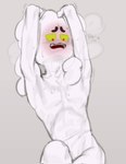 blush blush_lines bodily_fluids breath cloud emaciated eyebrows grey_background hair male navel nude open_mouth pose red_eyes simple_background skinny skinny_humanoid skinny_male solo sweat teeth white_body white_hair yellow_sclera kogito cartoon_network the_amazing_world_of_gumball mr._small air_creature air_humanoid cloud_humanoid elemental_creature elemental_humanoid humanoid living_cloud 2023 digital_media_(artwork) hi_res pinup