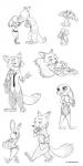 anthro female fur holding_object hug male simple_background frava8 disney zootopia judy_hopps nick_wilde canid canine fox lagomorph leporid mammal rabbit red_fox true_fox 1:2 graphite_(artwork) hi_res monochrome sketch traditional_media_(artwork)