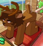 all_fours ambiguous_anthro ambiguous_gender ambiguous_penetration anthro antlers bed fucking_machine fur furniture hair horn machine penetration piston solo sticky_piston tail tongue tongue_out yellowparrottw microsoft minecraft minecraft_sheep_fucker mojang xbox_game_studios virgil_(virgil_deer) deer mammal 1:1 2025 2d_animation animated digital_media_(artwork) frame_by_frame hi_res loop male_(lore)