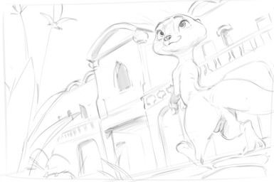 anthro female flower genitals looking_around looking_up low-angle_view mystic_spring_oasis naturalist_club nude plant rear_view simple_background solo vulva walking whiskers white_background trashtikko disney zootopia mrs._otterton mammal mustelid otter river_otter 2025 greyscale monochrome sketch