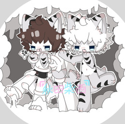 3_fingers 3_toes anthro barefoot biped black_markings black_pawpads blue_eyes brown_hair clothed clothing countershade_face countershade_tail countershade_torso countershading feet fingers goo-connected_lips goo_drip grey_body group hair hand_to_mouth handpaw looking_down_at_self male markings mid_transformation navel non-mammal_navel nude on_one_leg pawpads paws restrained standing tail tentacles text toes trio underwear underwear_only white_body white_hair caramelcatcat changed_(video_game) lin_(changed) squid_dog_(changed) tiger_shark_(changed) fish goo_creature marine requiem_shark shark tiger_shark 2024 alternate_version_at_source chinese_text colored shaded