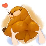 anus balls biped brown_body butt butt_grab duo eyes_closed genitals hand_on_butt heart_symbol male penis simple_background slightly_chubby solo_focus orokamonodebi mario_bros nintendo eulipotyphlan mammal mole_(animal) monty_mole 2025 hi_res