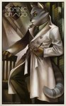 anthro art_deco black_eyebrows black_nose border bottomwear brown_clothing brown_gloves brown_handwear chair city clothed clothed_anthro clothed_male clothing coat collared_shirt detailed_background eyebrows fully_clothed fully_clothed_anthro fully_clothed_male fur furniture gloves green_bottomwear green_clothing green_eyes green_necktie green_pants green_shirt green_topwear grey_body grey_fur handwear holding_object holding_smoking_pipe male male_anthro markings necktie pants shirt smoking_pipe solo striped_body striped_fur striped_markings striped_tail stripes tail tail_markings text topwear trenchcoat whiskers white_border white_trenchcoat white_whiskers tracy_j._butler lackadaisy dominic_drago domestic_cat felid feline felis mammal character_name colored digital_media_(artwork) digital_painting_(artwork) official_art painting_(artwork) url