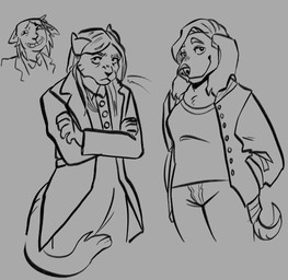 alternate_species anthro clothed clothing duo female furrification standing i-adagio-i scarlet_hollow stella_richmond_(scarlet_hollow) tabitha_scarlet_(scarlet_hollow) canid canine canis domestic_cat domestic_dog felid feline felis mammal