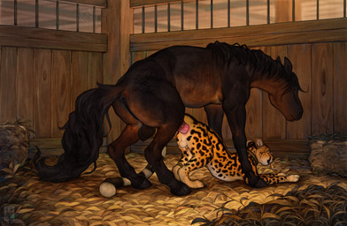 anal anal_penetration anatomically_correct anatomically_correct_anus anatomically_correct_feral animal_genitalia animal_penis anklet anus backsack balls big_penis butt claws collar digitigrade duo ear_piercing ear_ring equine_anus equine_genitalia equine_penis erection eyewear feet feline_genitalia feline_penis feral feral_on_feral feral_penetrated feral_penetrating feral_penetrating_feral fur furgonomic_piercing furgonomics genital_piercing genitals glasses hindpaw hooves inside jewelry larger_feral larger_male male male/male male_feral male_penetrated male_penetrating male_penetrating_male medial_ring paws penetration penile penile_penetration penile_spines penis penis_in_ass piercing puffy_anus quadruped realistic_feral rear_view ring_piercing sex sheath sheath_piercing size_difference smaller_feral smaller_male smaller_penetrated standing tail text toe_claws toes top_hole unguligrade wearing_glasses anchee roidhcheetah cheetah equid equine felid feline horse mammal 2026 digital_drawing_(artwork) digital_media_(artwork) english_text hi_res