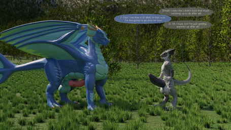 anthro ball_size_difference balls balls_expansion big_balls big_penis comparing competition dialogue duo expansion feral genital_expansion genitals huge_balls huge_penis male outside penis penis_expansion penis_size_difference size_difference text a3person bonzaipalmtree mythology drash_(character) zai_(bonzaipalmtree) dragon mythological_creature mythological_scalie scalie 16:9 3d_(artwork) digital_media_(artwork) english_text hi_res sequence widescreen