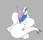 animal_genitalia anus big_penis embarrassed feral genitals long_neck lying male nude on_back penis presenting shy simple_background solo spread_legs spreading tapering_penis white_body casualredjerk mythology nintendo pokemon generation_2_pokemon legendary_pokemon lugia mythological_creature pokemon_(species) hi_res